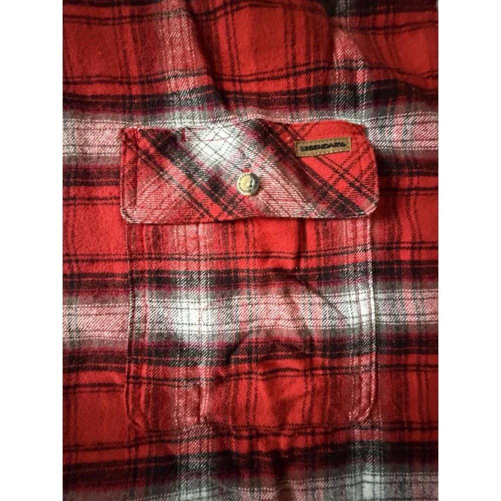 New Legendary Whitetails Buck Camp Flannel Shirt Red Black Plaid 3XL NWT JBHS